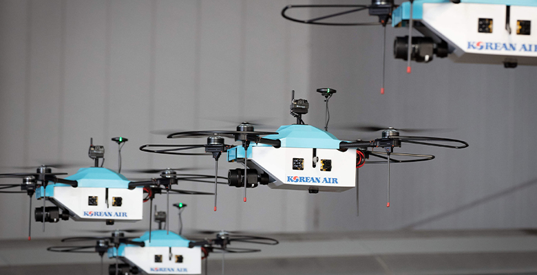 Korean Air creates jet inspection technology using drone swarms